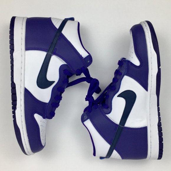 Nike Dunk High GS Electro Purple/Midnight Navy - NEW - Picture 4 of 12